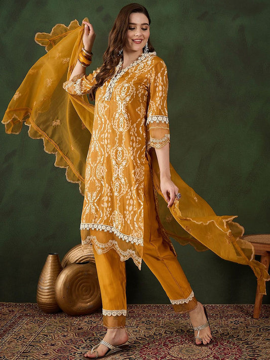 Dhiyona SN Women's Embroidered Kurta & Trouser With Dupatta