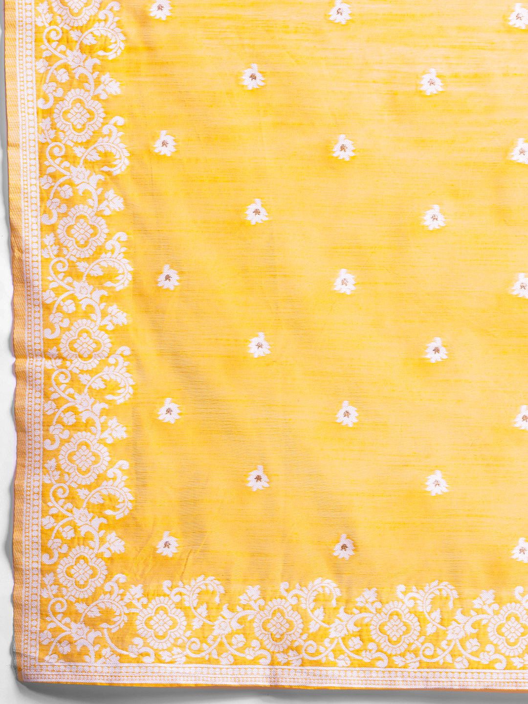 Dhiyona IE Woven Design Jacquard Chanderi Silk Kurta With Trousers & Dupatta