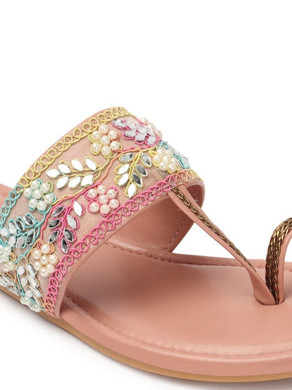 Dhiyona AK Western - Embellished One Toe Flats