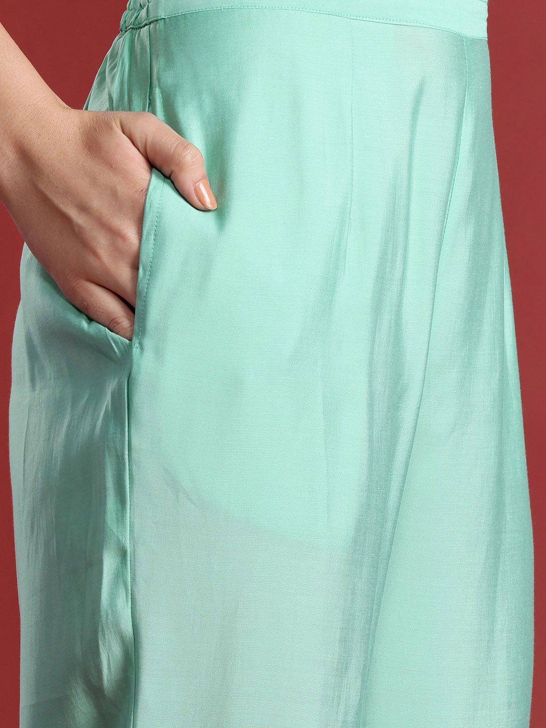 Ethnic Motifs Embroidered Kurta with Trousers & Dupatta