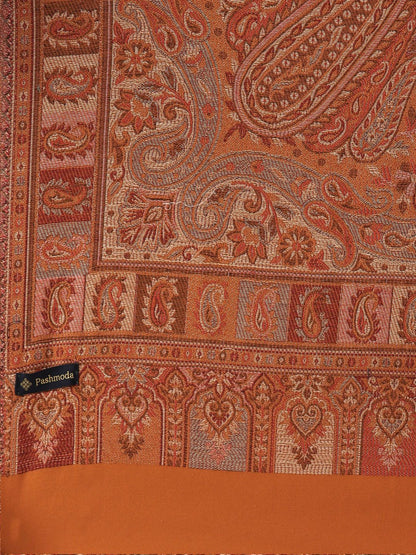 Dhiyona PA Woman Mustard Woven Design Jamawar Shawl