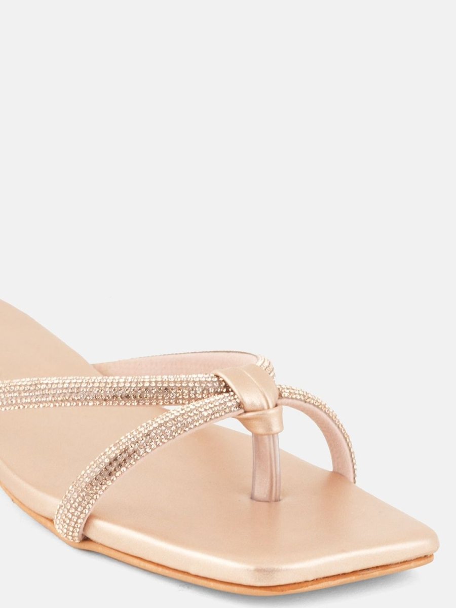 Dhiyona AK Women Embellished Open Toe Flats