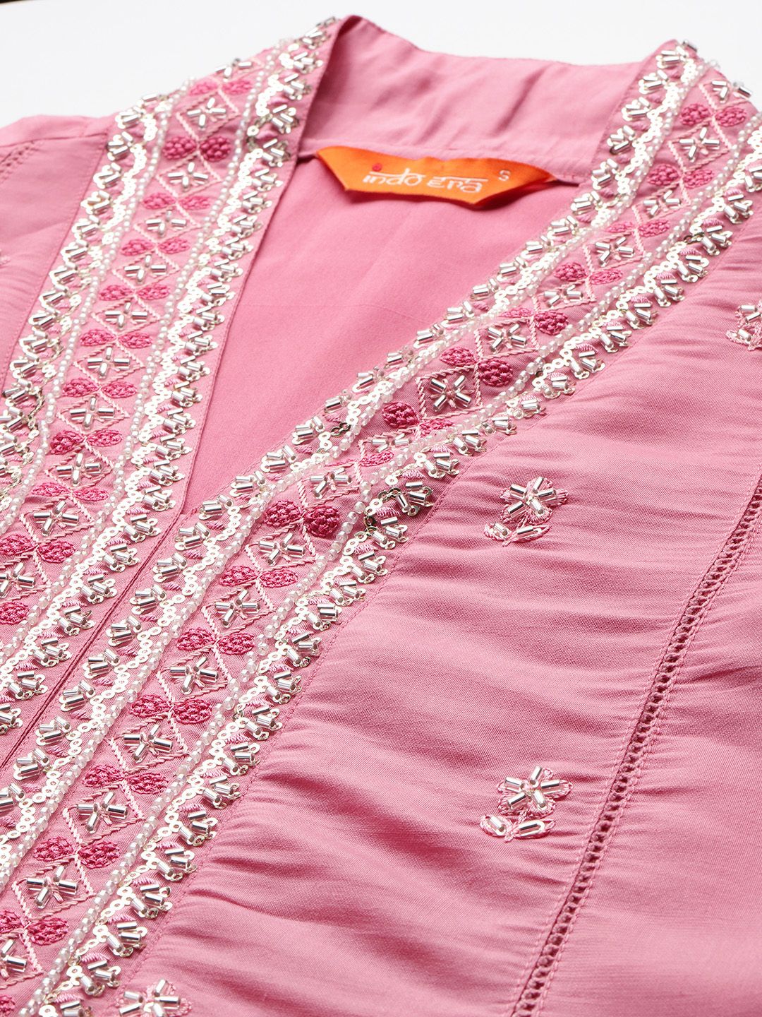 Floral Embroidered Kurta with Trousers & Dupatta