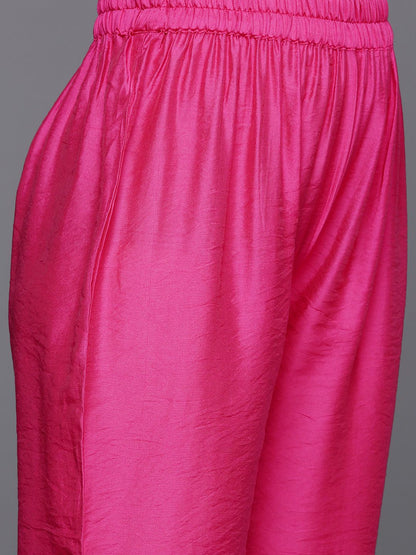 Dhiyona VA Women's Ethnic Motifs Yoke Design Regular Sequinned Kurta with Trousers & Dupatta