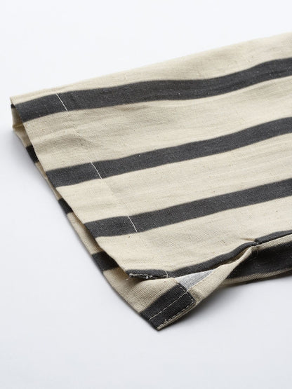 Printed Linen Kurta with Trousers