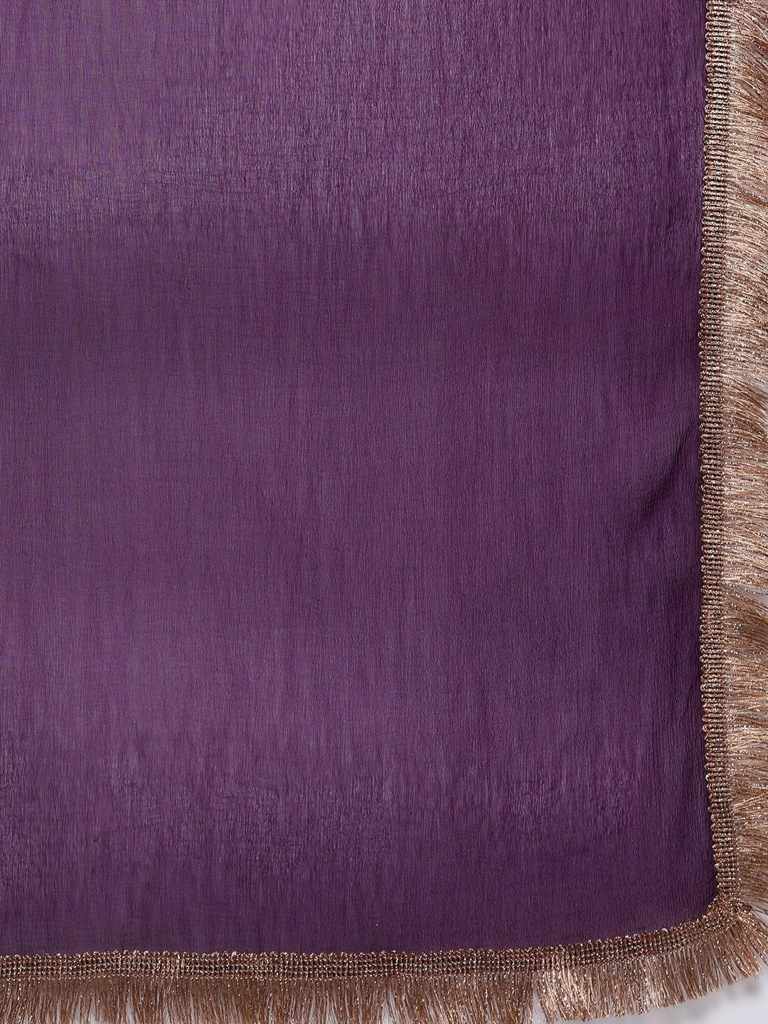 Dhiyona VA Women's Aubergine & Gold Ethnic Embroidered Straight Kurta with Trousers Dupatta