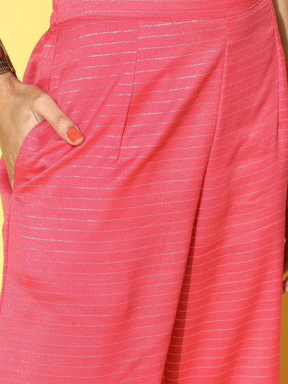 Cotton Blend Romantic Florals Kurta Set