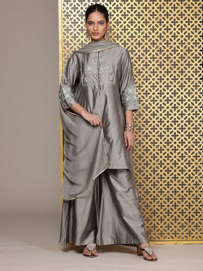Dhiyona PD Women Yoke Design Thread Work Jashn Kurta and Palazzos with Dupatta