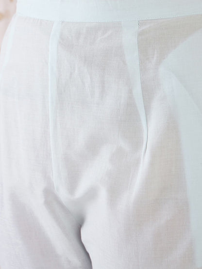 Women Ethnic Motifs Thread Work Pure Cotton Kurta with Trousers & With Dupatta