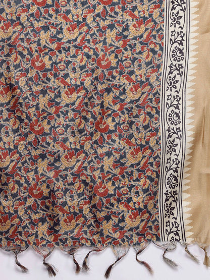 Dhiyona VA Women'sWoven Design Kurta With Palazzos & Dupatta