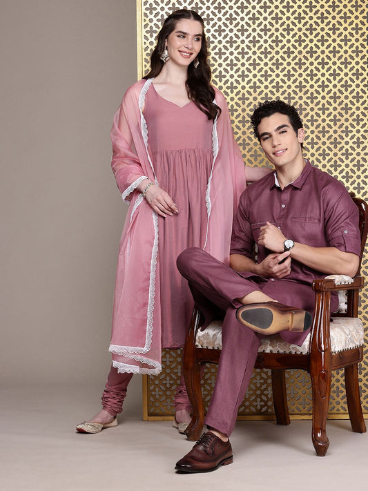 Dhiyona PD Women Women Jashn Kurta With Churidar & Dupatta