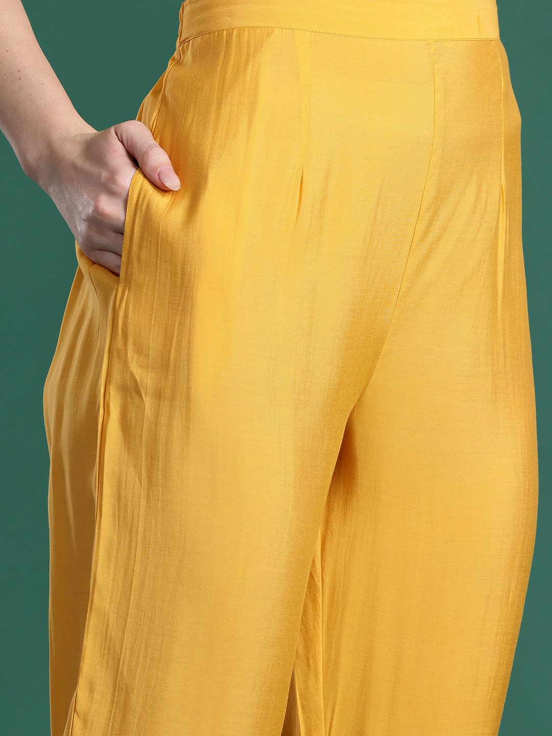 Floral Embroidered Thread Work Kurta with Trousers & With Dupatta