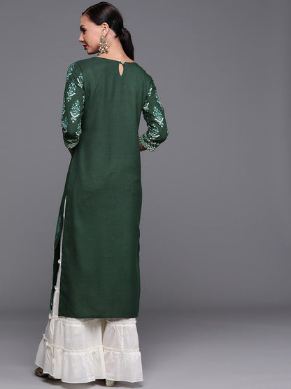 Dhiyona IE Women Ethnic Mothifs Printed Cotton Straight Kurta