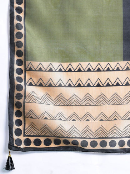 Geometric Printed Regular Kurta with Palazzos & With Dupatta