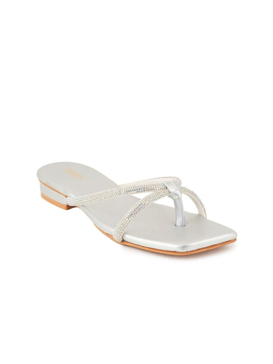 Dhiyona AK Women Embellished Square Toe Party Block Sandals