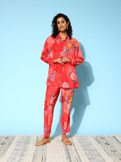 Dhiyona IE Women Floral Printed Co-Ords Set