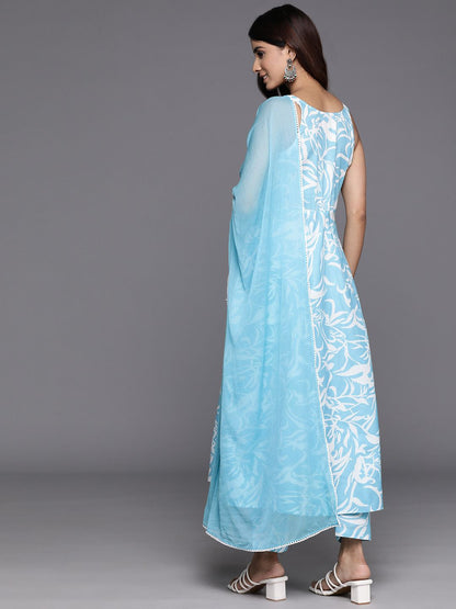 Dhiyona VA Women'sFloral Printed Pure Cotton Kurta with Trousers & Dupatta