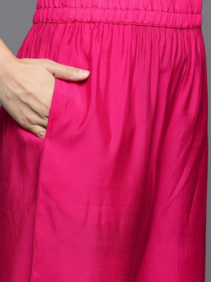 Dhiyona VA Women'sEthnic Motifs Yoke Design Gotta Patti Kurta With Trousers & Dupatta