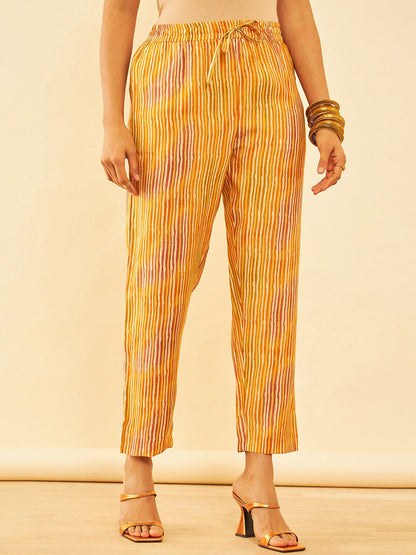 Dhiyona SO Women's Printed Zardozi Kurta with Trousers & With Dupatta