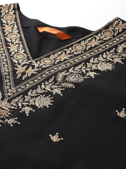 Dhiyona IE Ethnic Motifs Embroidered Thread Work Kurta with Salwar & With Dupatta