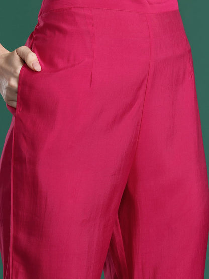 Ethnic Motifs Regular Kurta with Trousers & Dupatta