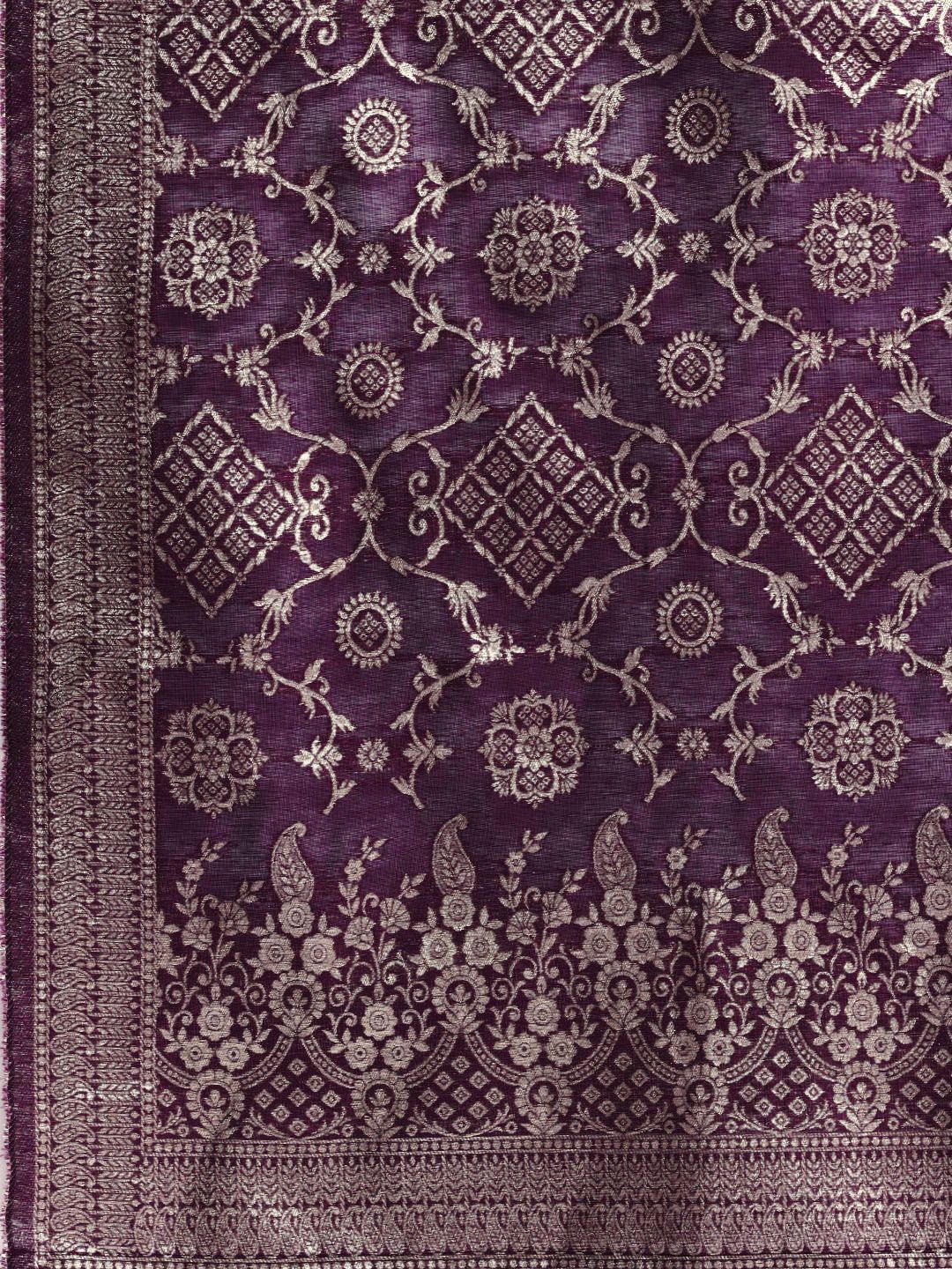 Ethnic Motifs Panelled Kurta With Trousers & Dupatta