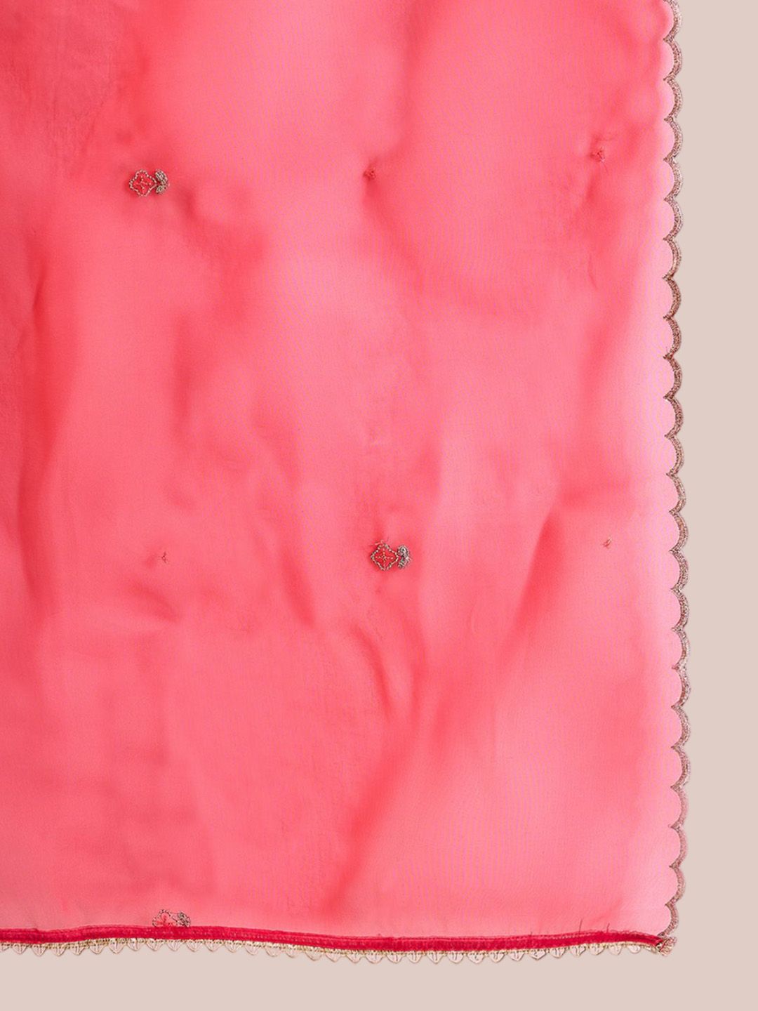 Women Embroidered Regular Sequinned Kurta with Trousers & With Dupatta