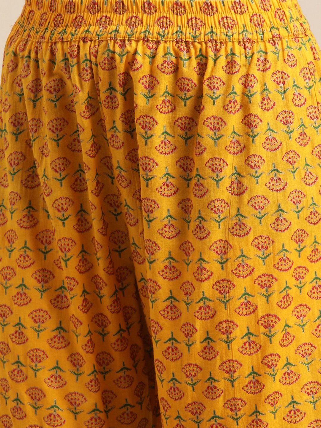 Dhiyona VA Women'sFloral Pure Cotton Short Kurti with Sharara