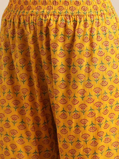 Dhiyona VA Women'sFloral Pure Cotton Short Kurti with Sharara