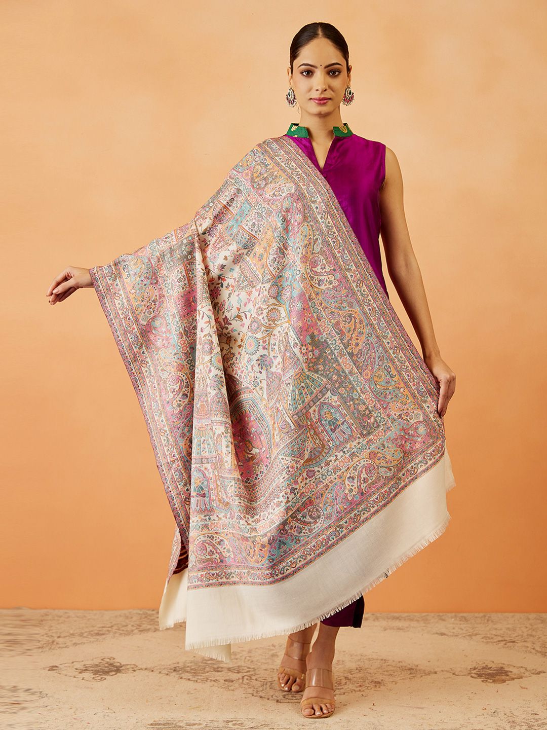 Dhiyona PA Women Paisley Woven Design Shawl