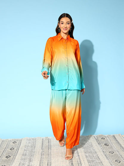 Dhiyona IE Women Ombre Dyed Co-Ords Set