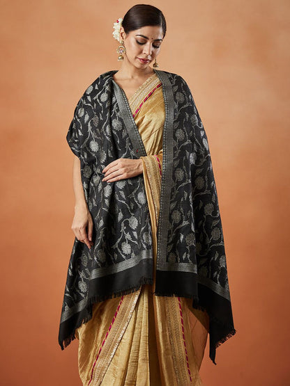 Dhiyona PA Ethnic Motifs Woven Design Shawl