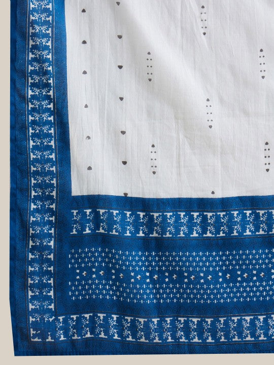 Women's Ethnic Motifs Embroidered Thread Work Pure Cotton Kurta with Trousers & Dupatta