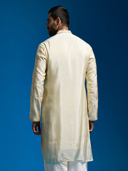 Men's Tissue  Banarasi Tissue Straight Kurta