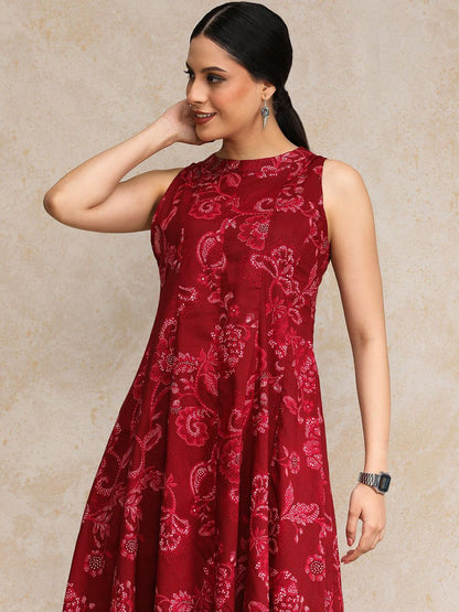 Dhiyona VA Women's Ethnic Motifs Printed Regular Pure Cotton Kurta with Trousers