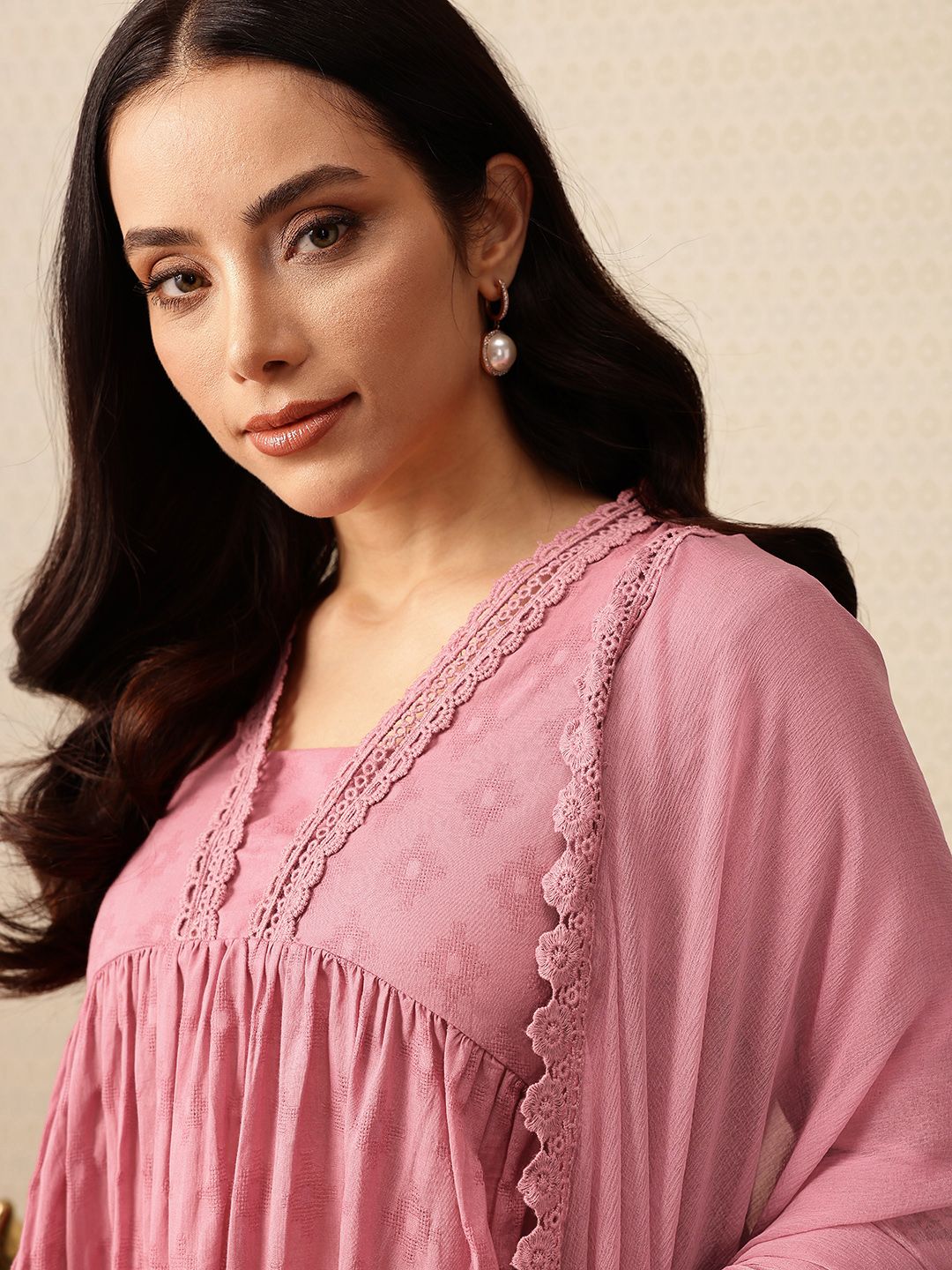 Dhiyona PD Women Empire Pure Cotton Jashn Kurta with Palazzos & Dupatta