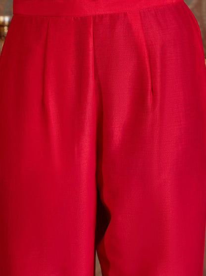 Women Embroidered Regular Kurta with Trousers & With Dupatta