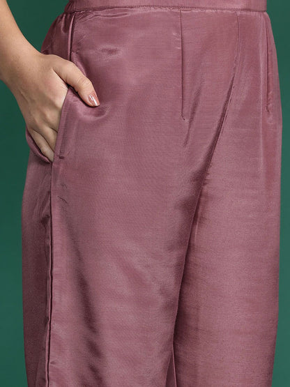 Ethnic Motifs Embroidered Sequinned Kurta With Trousers & Dupatta