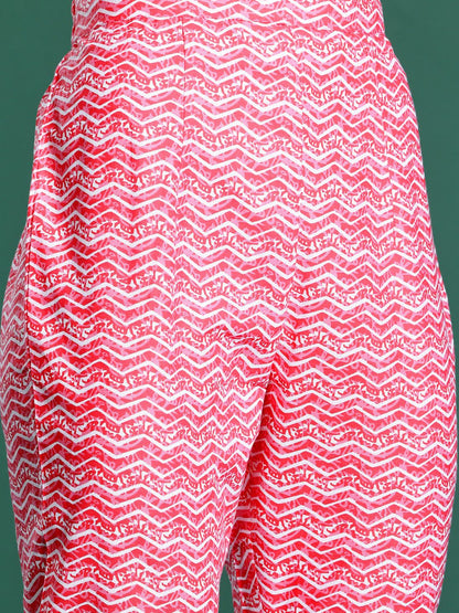 Floral Printed Regular Pure Cotton Kurta with Trousers & Dupatta