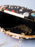Dhiyona NR Brown & Blue Embroidered Embellished Box Clutch