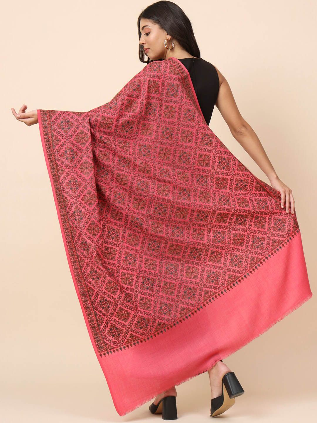 Dhiyona PA Embroidered Pure Wool Shawl