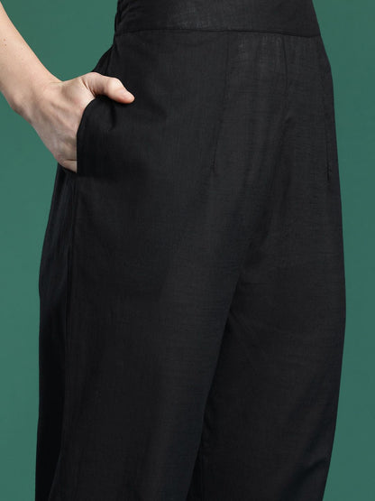 Dhiyona IE Floral Embroidered Pure Cotton Kurta with Trousers