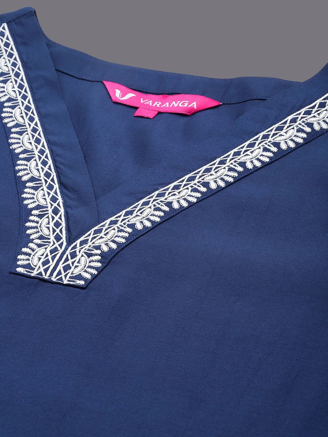 Dhiyona VA Women'sEthnic Thread Embroidered Kurta & Trousers With Dupatta