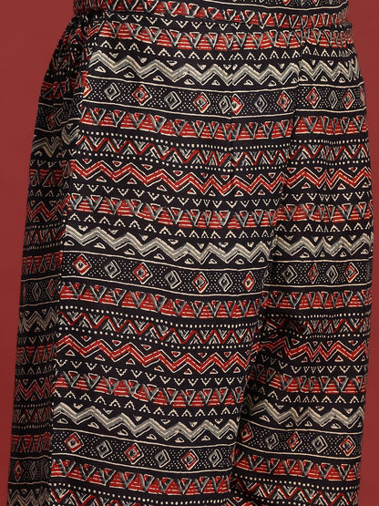 Dhiyona IE Floral Printed Pure Cotton Kurta With Trousers & Dupatta