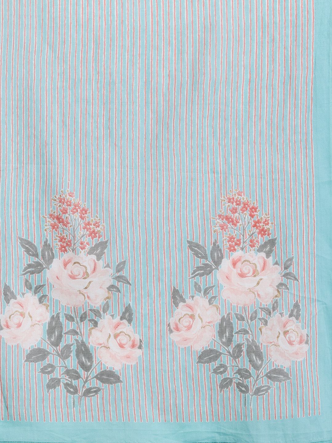 Dhiyona IE Women Floral Printed Regular Mirror Work Pure Cotton Kurta with Trousers & With Dupatta