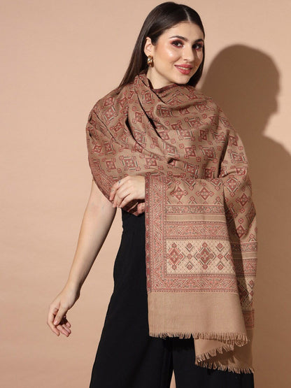 Dhiyona PA Ethnic Motifs Woven Design Jamawar Shawl