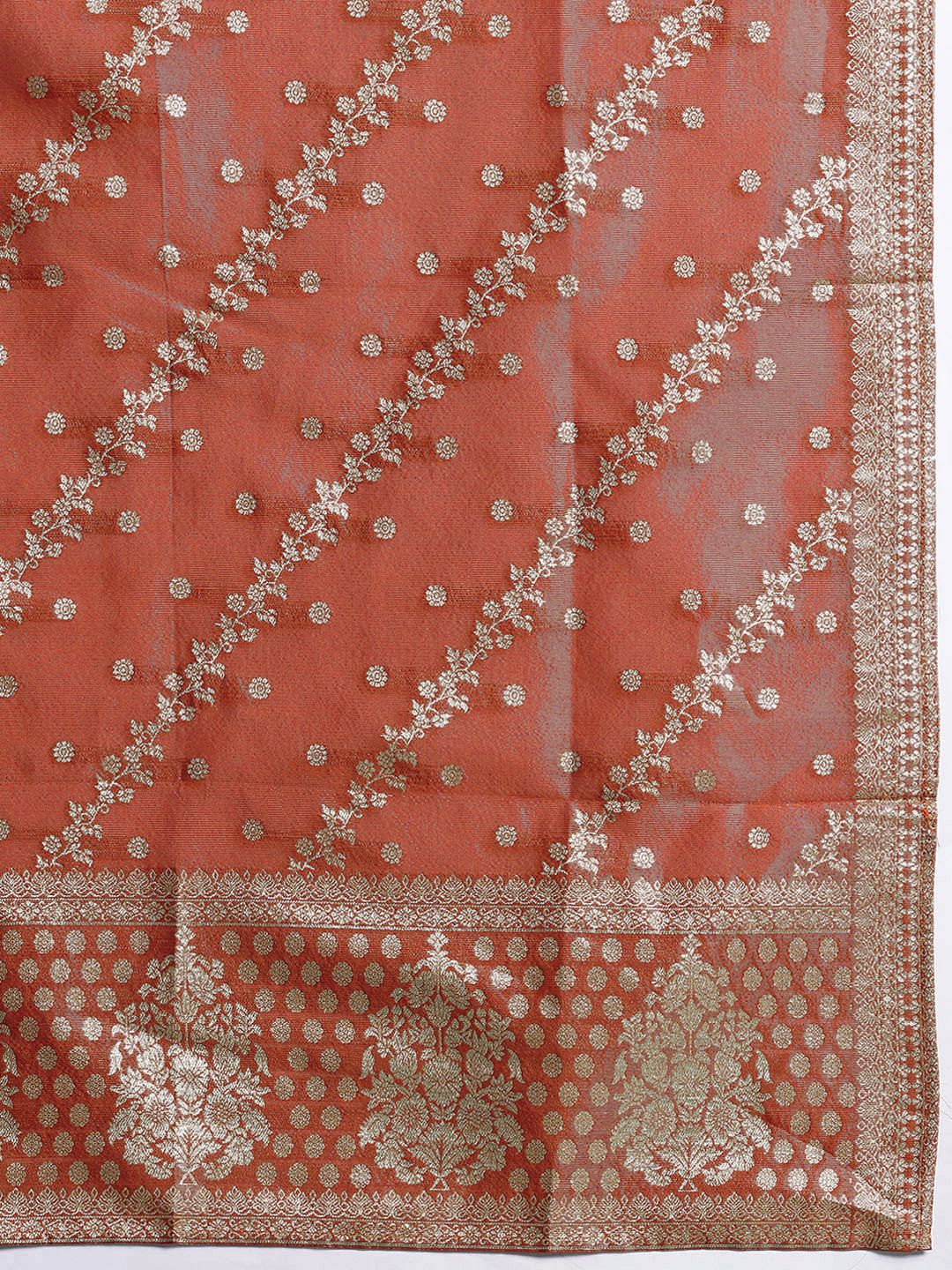 Women Ethnic Motifs Zari Kurta with Trousers & With Dupatta