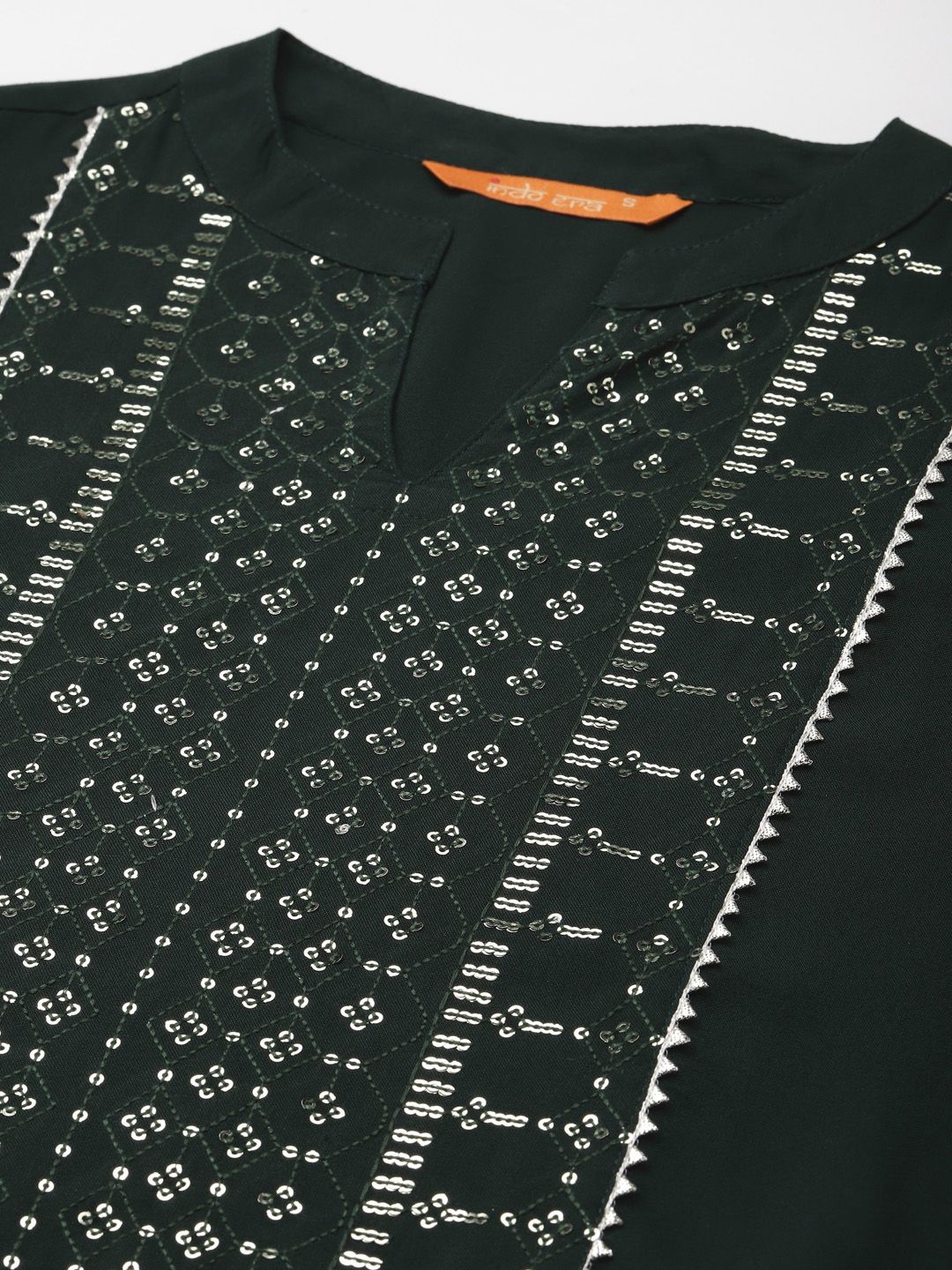 Women Green Ethnic Motifs Embroidered Regular Kurta with Palazzos & With Dupatta