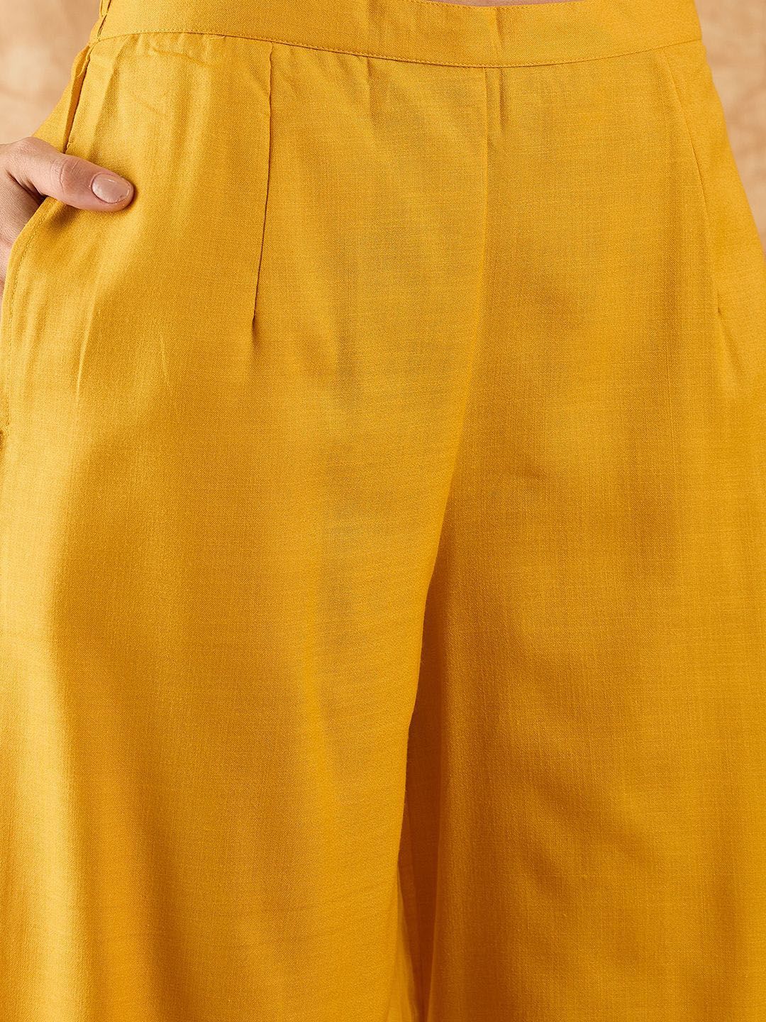 Yoke Design Straight Gotta Patti Kurta with Palazzo & Dupatta