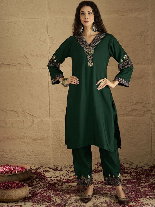 Dhiyona VA Women's Ethnic Motifs Printed Kurta with Trousers & Dupatta